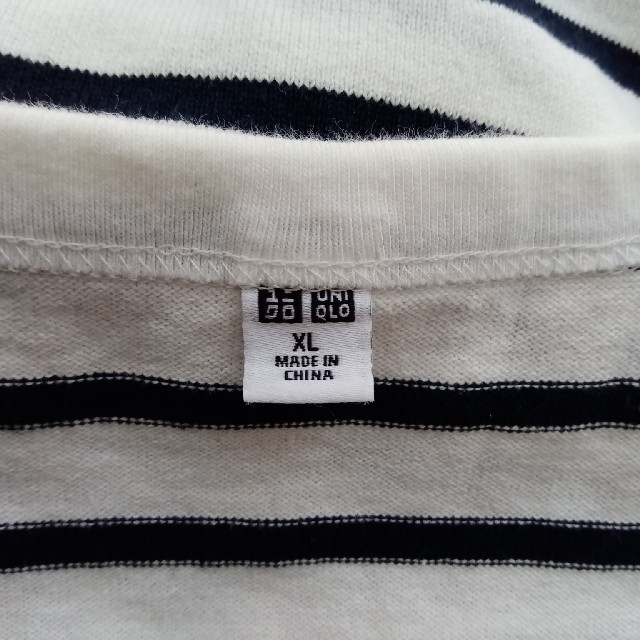 UNIQLO(ユニクロ)のユニクロ　ボーダー　長袖　カットソー　XL メンズのトップス(Tシャツ/カットソー(七分/長袖))の商品写真