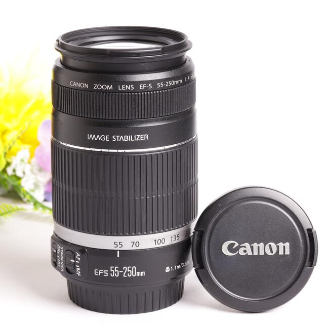 Canon - キャノン望遠レンズ⭐️EF-S 55-250mm手ブレ補正つき⭐️の