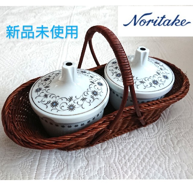 Noritake(ノリタケ)の新品未使用 ノリタケ シルバークイーン シュガーポットセット パンバスケット付き インテリア/住まい/日用品のキッチン/食器(容器)の商品写真