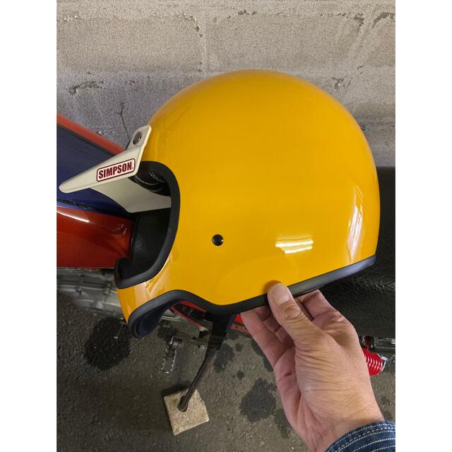 専用 ビンテージ オフロードヘルメット Ｌ シンプソン リプロ イエロー