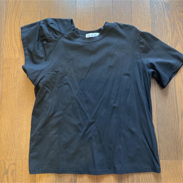 【新品】アシンメトリー♡黒♡Tシャツ レディースのトップス(Tシャツ(半袖/袖なし))の商品写真