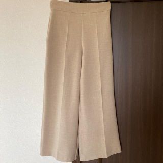 ザラ(ZARA)のZARAベージュワイドパンツ(カジュアルパンツ)