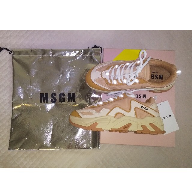 MSGM 厚底 白 スニーカー - スニーカー