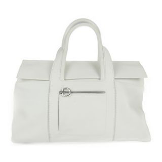 サルヴァトーレフェラガモ(Salvatore Ferragamo)のSalvatore Ferragamo サルヴァトーレ フェラガモ ガンチーニ  ハンドバッグ 21 5312   カーフレザー BIANCO ホワイト シルバー金具  トートバッグ 【本物保証】(ハンドバッグ)