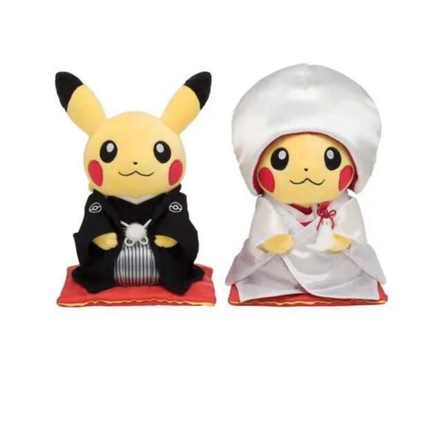 ポケモン ウェディング ピカチュウオスメス 和婚 ぬいぐるみセットピカチュウグッズ