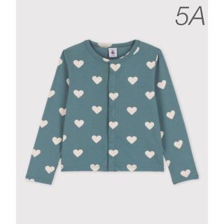 プチバトー(PETIT BATEAU)の新品未使用  プチバトー  プリント  クルーネック  カーディガン  5ans(カーディガン)