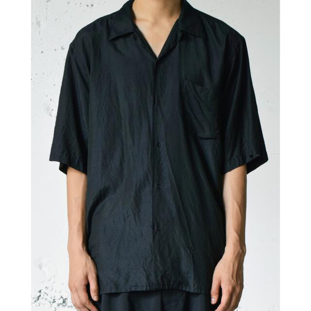 comoli 22ss ウールシルク 半袖オープンカラーシャツ サイズ2 - シャツ