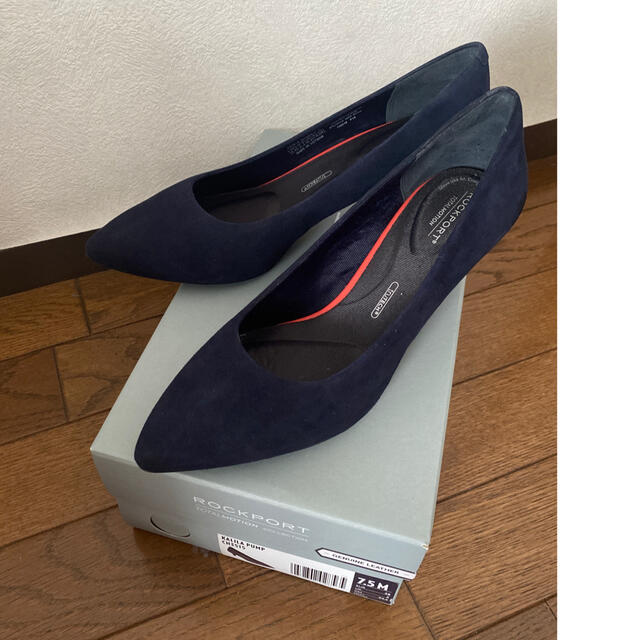 ROCKPORT ロックポート パンプス スエード 紺 24.5cm | フリマアプリ ラクマ
