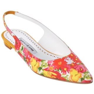 マノロブラニク(MANOLO BLAHNIK)の¥90,000 未使用 MANOLO BLAHNIK ストラップパンプス花柄(ハイヒール/パンプス)