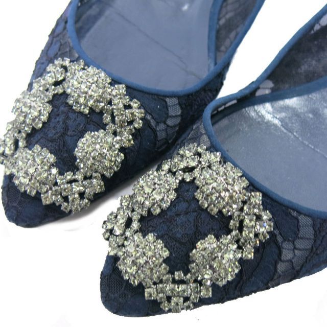 MANOLO BLAHNIK HANGISIFLAT LACE ハンギシ