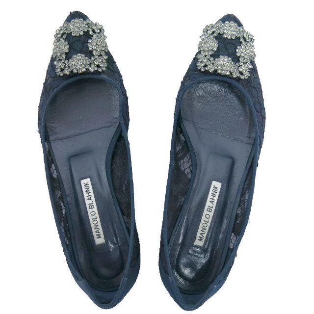 MANOLO BLAHNIK HANGISIFLAT LACE ハンギシ