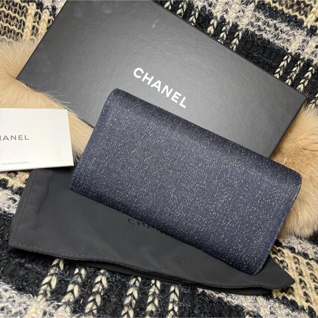 CHANEL(シャネル)のチョコプリン様ご専用★thanks♡CHANEL ドーヴィル★キャンバス　長財布 レディースのファッション小物(財布)の商品写真