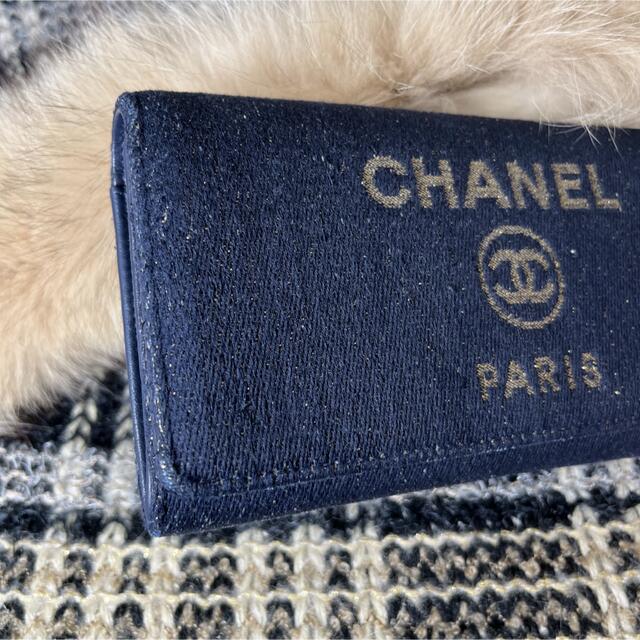 CHANEL(シャネル)のチョコプリン様ご専用★thanks♡CHANEL ドーヴィル★キャンバス　長財布 レディースのファッション小物(財布)の商品写真