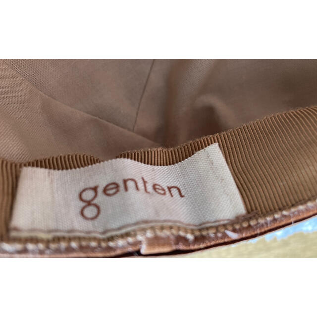 genten(ゲンテン)の未使用保管品　genten ゲンテン レザー　キャスケット レディースの帽子(キャスケット)の商品写真