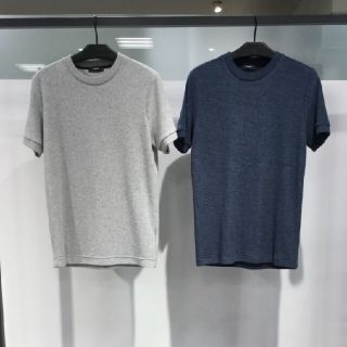 セオリー(theory)のTheoryセオリーメンズ半袖パイル地カットソーグレーM(Tシャツ/カットソー(半袖/袖なし))