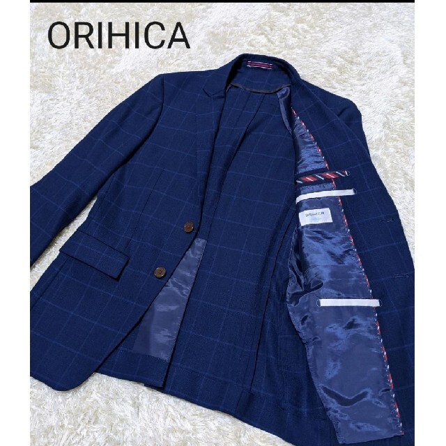 ORIHICA(オリヒカ)のオリヒカ　ウォッシュブル　チェック　ペンチェック　テーラードジャケット　春夏 メンズのジャケット/アウター(テーラードジャケット)の商品写真