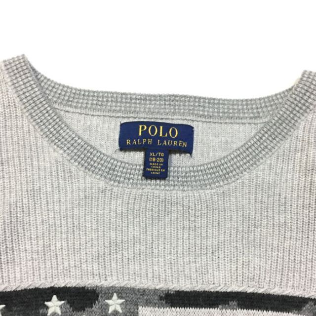 POLO RALPH LAUREN(ポロラルフローレン)の良品 正規 ポロ ラルフローレン 星条旗 カモ フラッグ コットン セーター メンズのトップス(ニット/セーター)の商品写真