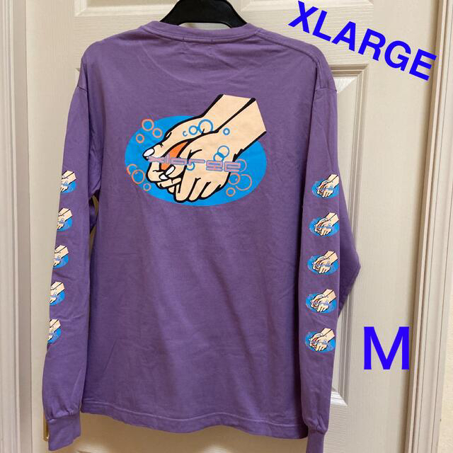 XLARGE - 【XLARGE】エクストララージ 長袖Tシャツ パープル Mサイズの
