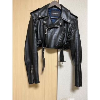 【日本製】PHENOMENON レザー ライダースジャケット 黒 L フーディー古着良品teteアウター