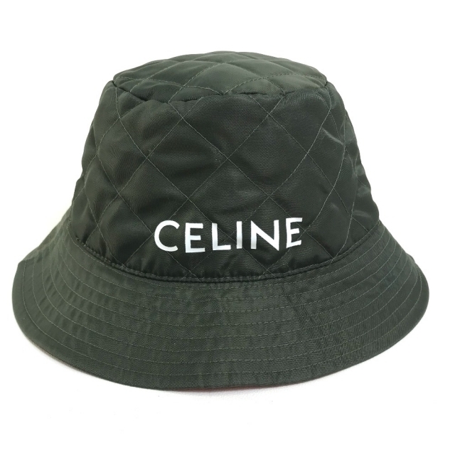 人気沸騰】 celine - 美品 セリーヌ キルティング ロゴ バケット