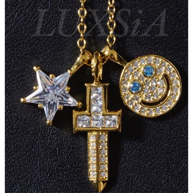 22K GOLD plating ネックレス 十字架 メンズ レディース