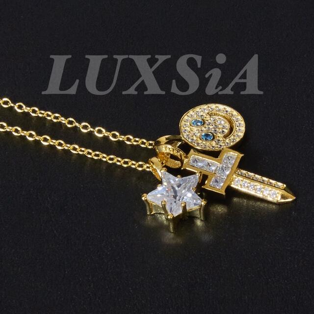 22K GOLD plating ネックレス 十字架 メンズ レディース