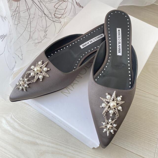 品質満点 【新品】MANOLO - BLAHNIK MANOLO BLAHNIK ミュール ビシュー