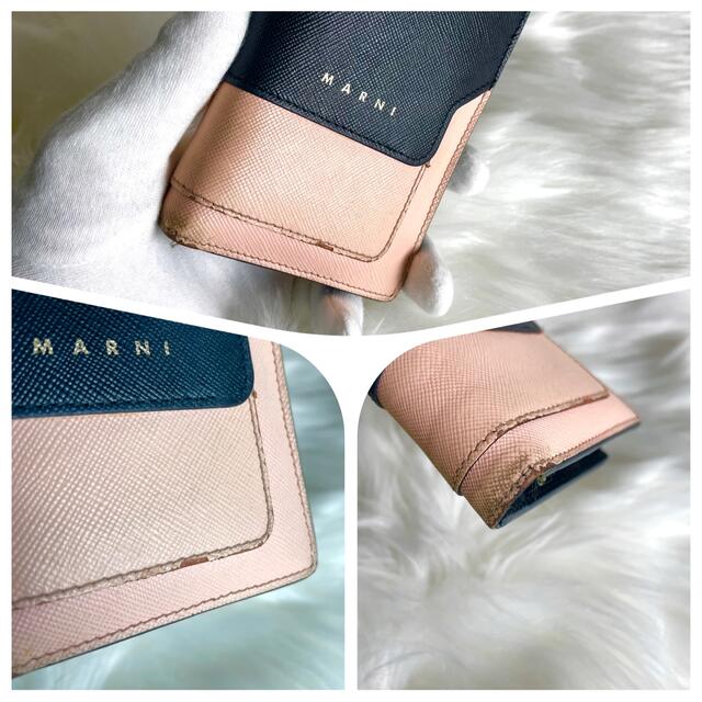 Marni(マルニ)の【美品☆流行り】MARNI 二つ折り財布 バイカラー 付属品あり 人気モデル レディースのファッション小物(財布)の商品写真