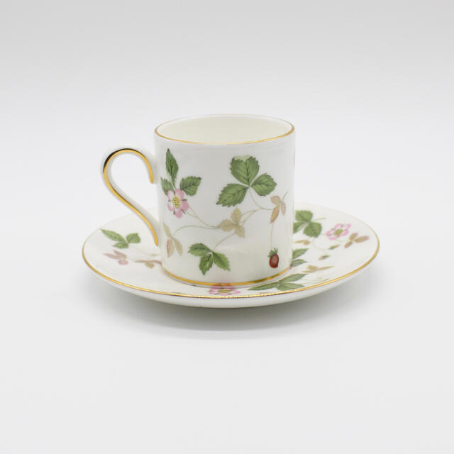 WEDGWOOD ワイルドストロベリー カップ&ソーサー デミタス 2客セット