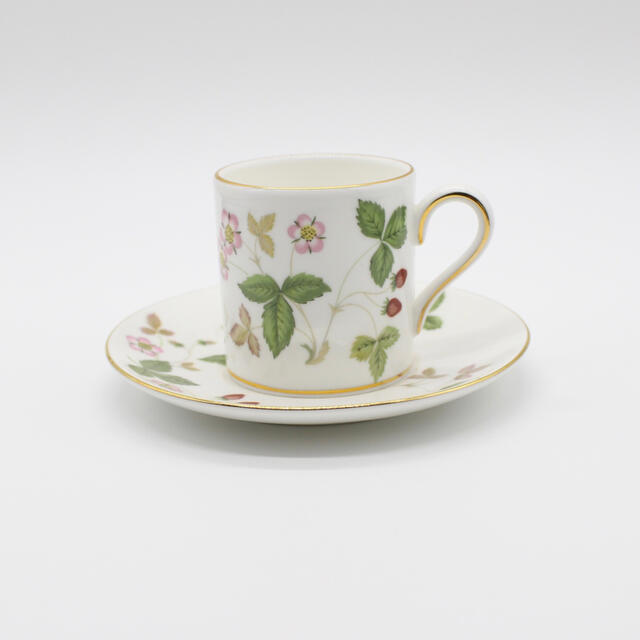 WEDGWOOD ワイルドストロベリー カップ&ソーサー デミタス 2客セット