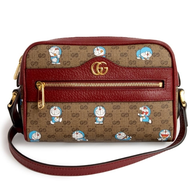 あすつく】 G - グッチ レザー ドラえもん ミニショルダーバッグ