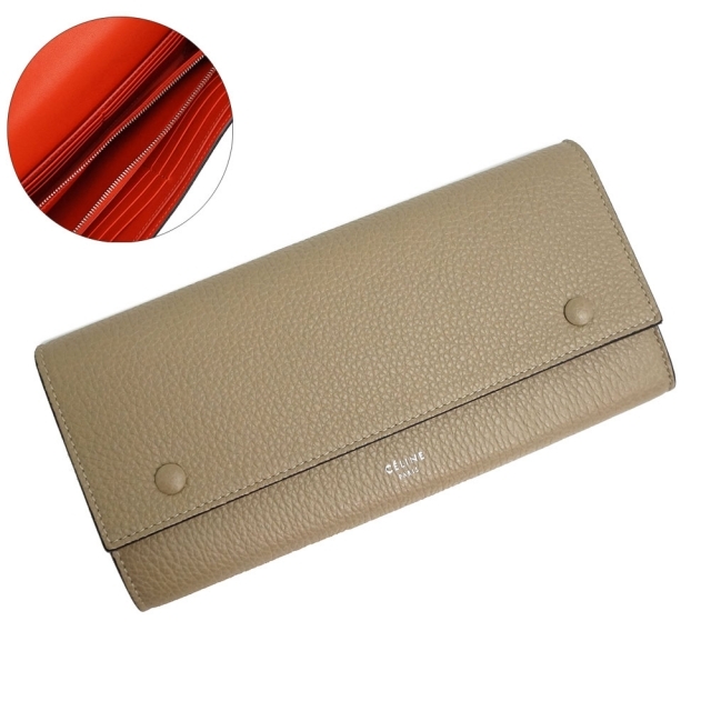 e - セリーヌ ラージフラップ マルチファンクション 長財布(新品・未