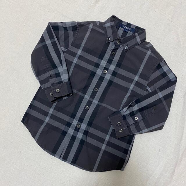 BURBERRY(バーバリー)のバーバリー☆BURBERRY グレー系チェックシャツ(100) キッズ/ベビー/マタニティのキッズ服男の子用(90cm~)(ブラウス)の商品写真