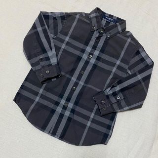 バーバリー(BURBERRY)のバーバリー☆BURBERRY グレー系チェックシャツ(100)(ブラウス)