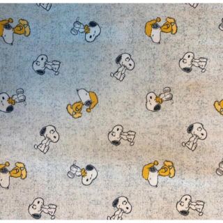 スヌーピー(SNOOPY)の【輸入生地】110x45cm スヌーピー グレー(生地/糸)