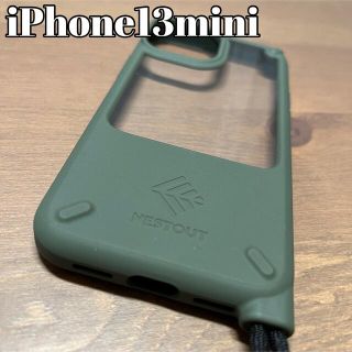 エレコム(ELECOM)の【未使用】iPhone13mini ケース ストラップ付き(iPhoneケース)