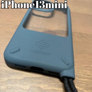 エレコム(ELECOM)の【未使用】iPhone13mini ケース ストラップ付き(iPhoneケース)