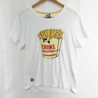 チャムス(CHUMS)のチャムス CHUMS Tシャツ カットソー 半袖 M ホワイト(Tシャツ(半袖/袖なし))