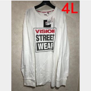 ヴィジョン ストリート ウェア(VISION STREET WEAR)の新品　VISION STREET WEAR  長袖　ロゴシャツ　4Lサイズ(Tシャツ/カットソー(七分/長袖))