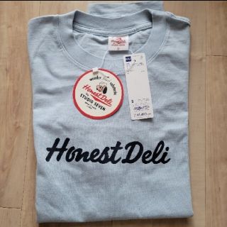 ジーユー(GU)のHONEST DELI コットンビッグＴ BLUE(Tシャツ/カットソー(半袖/袖なし))