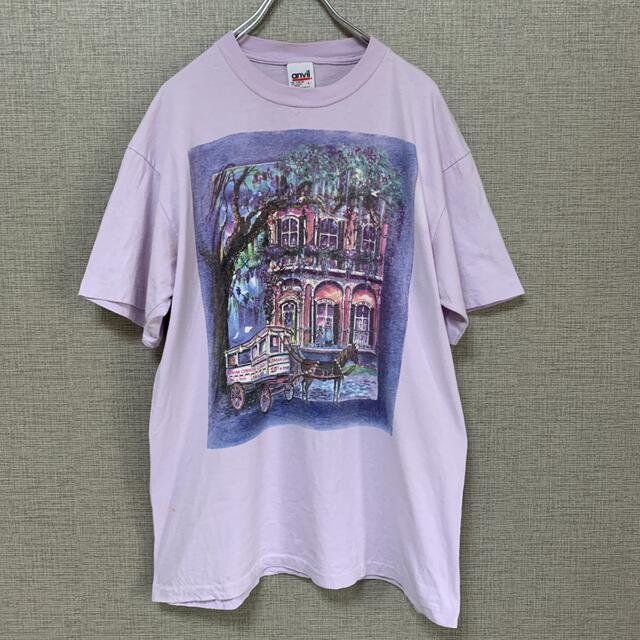 90s アメリカ製　USA製　アメリカ　tee used 　アート