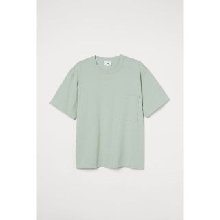 エイチアンドエム(H&M)のH&M オーバーサイズ ポケット付き コットンTシャツ ライトグリーン(Tシャツ/カットソー(半袖/袖なし))