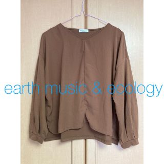 アースミュージックアンドエコロジー(earth music & ecology)の【earth music & ecology】長袖ブラウス トップス/キャメル(カットソー(長袖/七分))