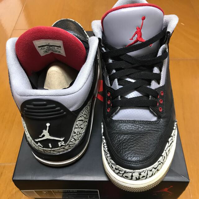 AirJordan3Retro ブラックセメント エアジョーダン3 27.5cm