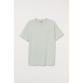 エイチアンドエム(H&M)のH&M プレミアムピマコットン クルーネックTシャツ ライトダスキーグリーン(Tシャツ/カットソー(半袖/袖なし))