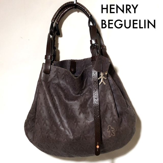 エンリーベグリン オミノ型押し レザーバッグ/HENRY BEGUELIN