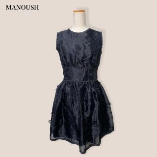 マヌーシュ(MANOUSH)のsale【MANOUSH】ワンピース　ドレス　ブラック　マヌーシュ(ミニドレス)