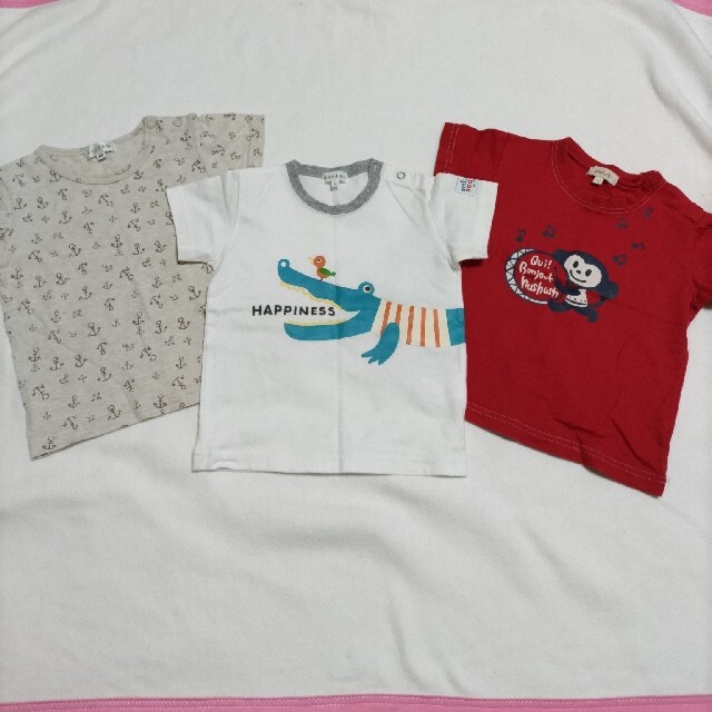 3can4on(サンカンシオン)のキッズTシャツ 3枚（90cm） キッズ/ベビー/マタニティのキッズ服女の子用(90cm~)(Tシャツ/カットソー)の商品写真