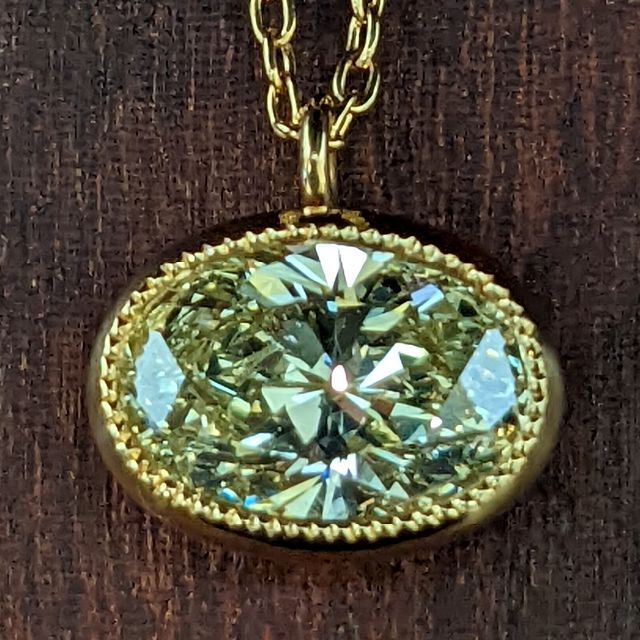 CJ】必見!この強蛍光!大粒1ct!K18ダイヤネックレス レディース