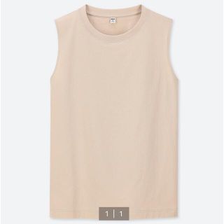 ユニクロ(UNIQLO)の【R様専用】マーセライズコットンT（ノースリーブ）(Tシャツ(半袖/袖なし))